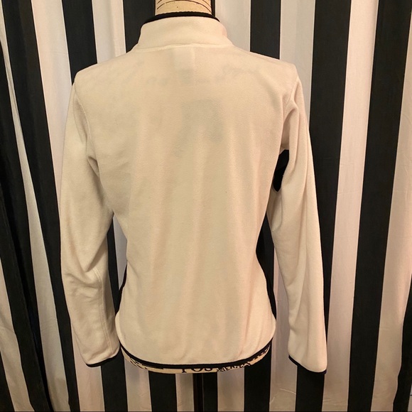 The North Face White Fleece Zip Jacket EUC Medium - Picture 3 of 4